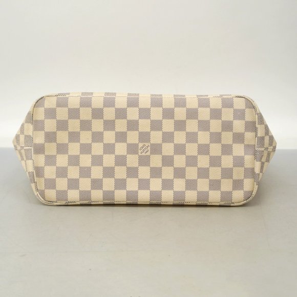 LOUIS VUITTON White Damier Neverfull MM Tote Bag - Picture 3 of 13